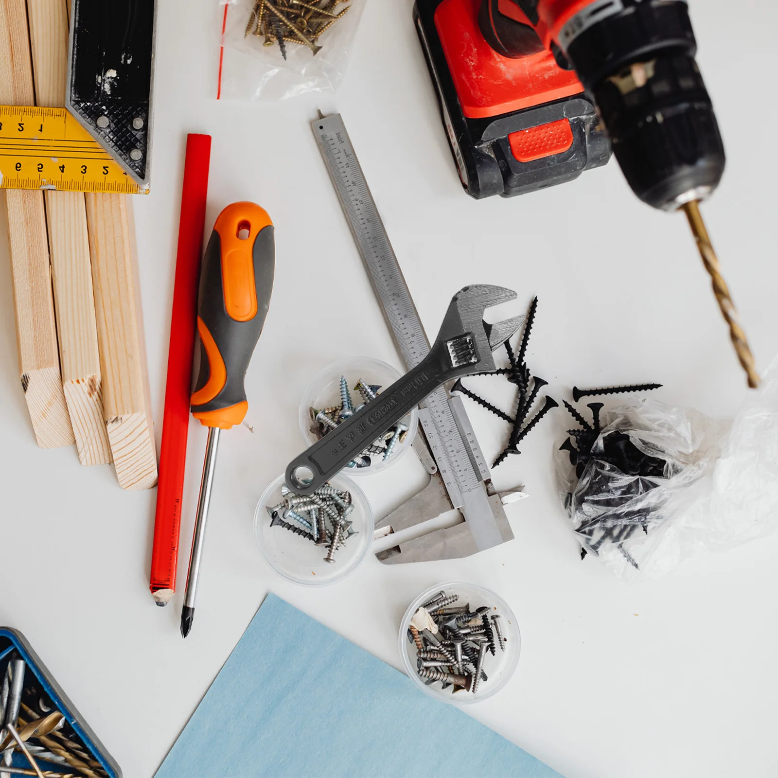 

1Pcs Large Opening Adjustable Wrench Black Sturdy Universal Spanner Multi-Function Repair Tool Durable Comfortable Grip