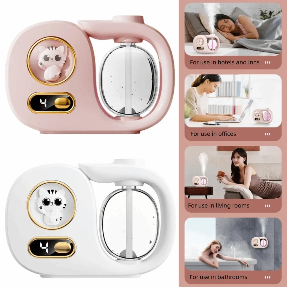 Rechargeable Automatic Fragrance Machine 4 Modes Adjustment Digital Display Essential Oil Diffuser Long-lasting