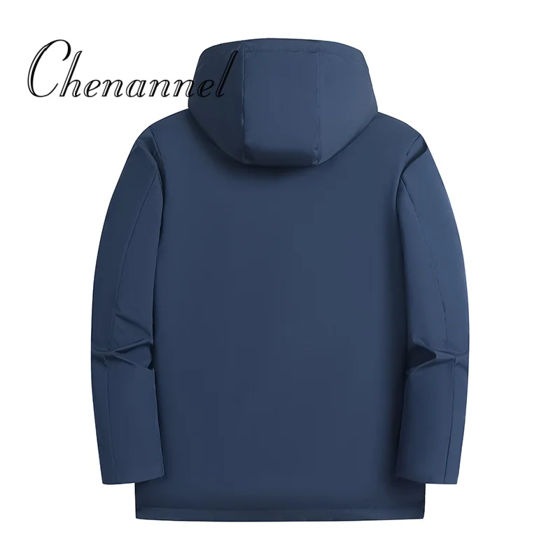 

Classic Men's Outdoor Hooded Plush Jackets Autumn Winter Windproof Fleece Thicken Coat Hat&Liner Detachable Warm Top Parkas