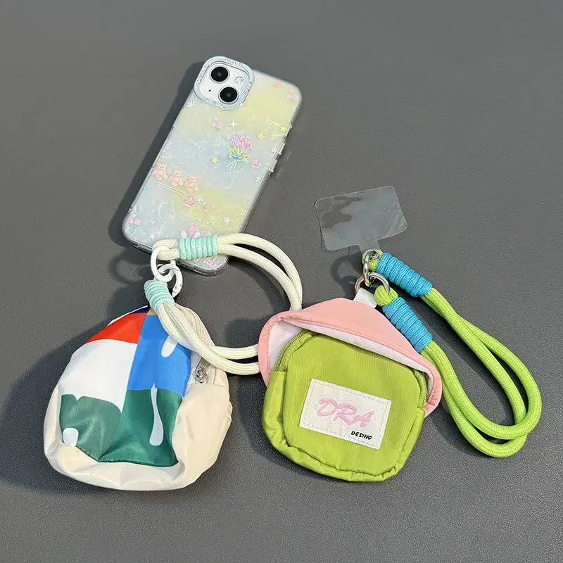 Mini porte-monnaie décontracté avec pendentif Macaron, portefeuille pour documents, poudres, clé portable, sac à dos JO, sac de sport