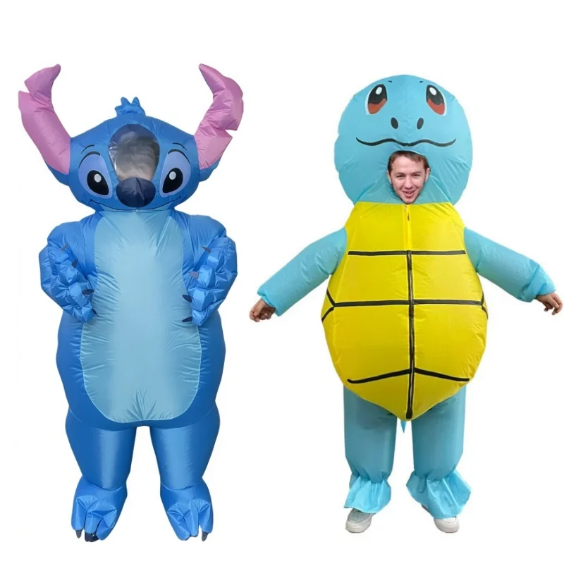 

Надувной костюм взрослой синей черепахи-щенка, мультяшный костюм животного для косплея, реквизит для фестивалей, вечеринок, сценических выступлений