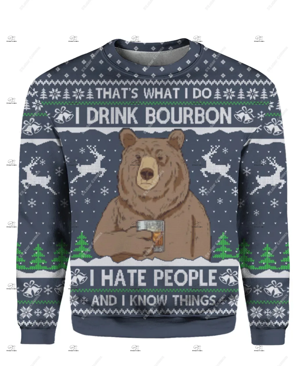 

Christmas Santa Claus Pet Cat Knitted Ugly Sweater Graffiti Retro Vintage 3DPrint Pullover Harajuku Casual Funny Long Sleeves X1