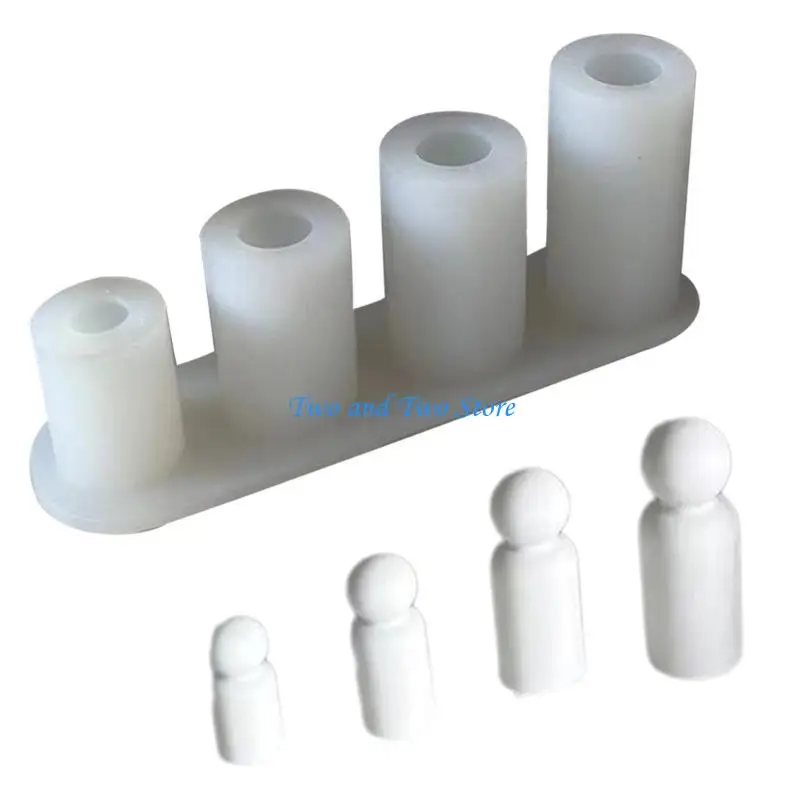 

Hx6f Силиконовая плесень 4pcs/Set Портретная кукольная украшение плесени пластики свеча