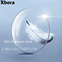 Xbora 1,56/1,61/1,67/1,74 lente asférica alta definición antiradiación Anti-UV CR-39 lente para miopía e hipermetropía 1 par