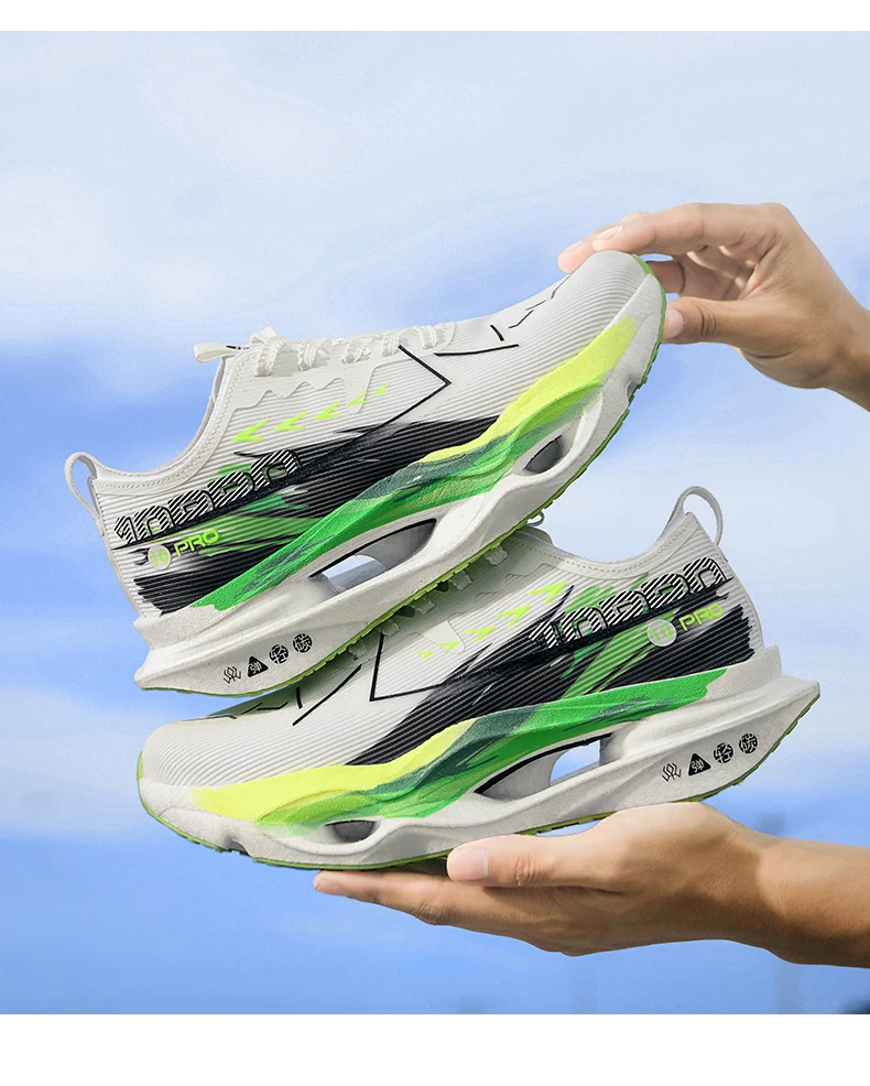 Herren-Laufschuhe mit hochenergetischer Rückfederung, Carbonplatte, leicht, atmungsaktiv, rutschfest, stoßdämpfend, Sportschuhe für Marathonläufe – Detail 7
