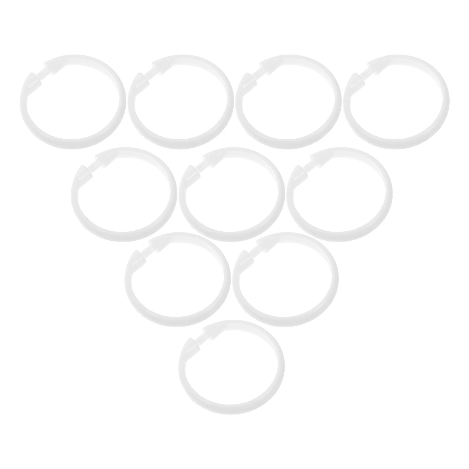 

30Pcs Thickened Plastic Shower Curtain Hooks Round Heavy Duty Rings for Bathroom Curtains Modern Sliding Curtain Holders