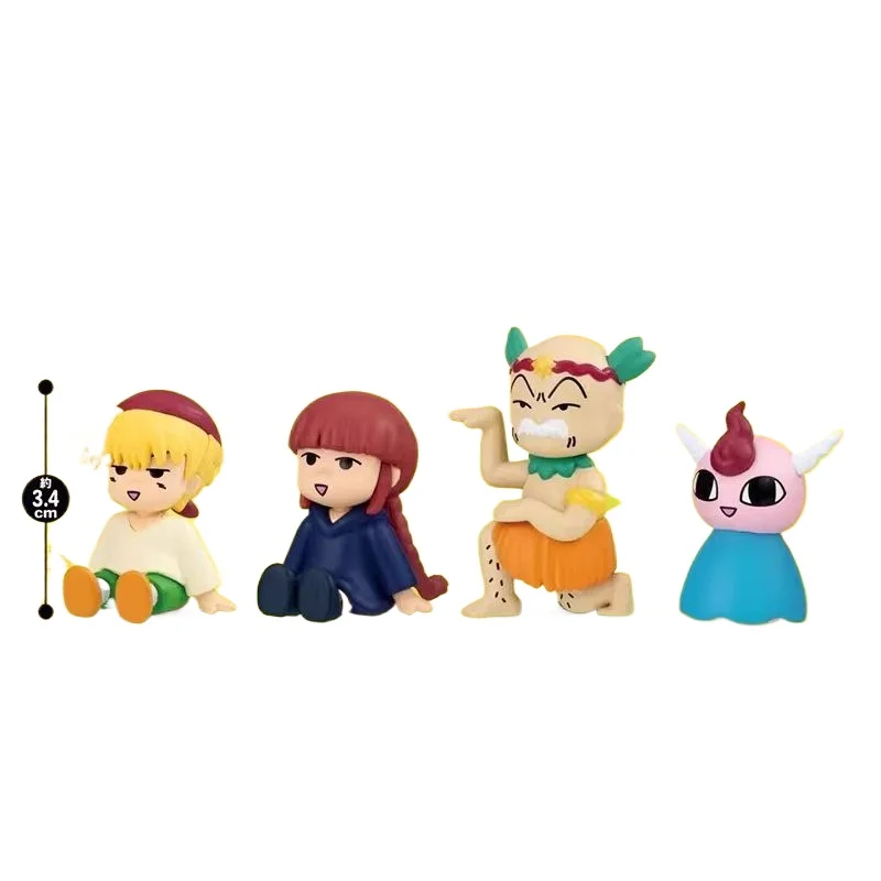 

Magical Circle Guru Guru Gashapon "Waiting" Pose Figure Set – Featuring Characters in Chibi Sitting Style – Cute Desk Decor
