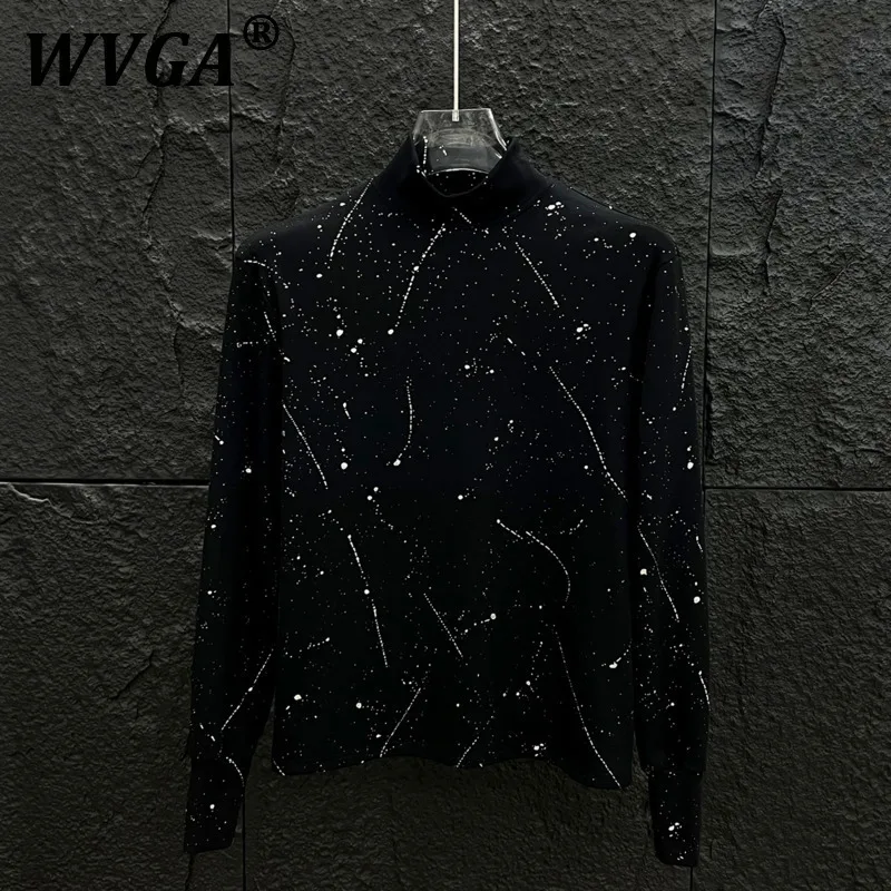 

Топы WVGA, осенне-зимние новые мужские футболки с длинными рукавами и золотым тиснением, модные нишевые стильные повседневные футболки с длинными рукавами и чернилами W11085