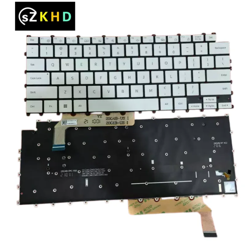 

New US KR UK Backlight Keyboard For NT930QDB NP930QED 930XED 935QDB 930XDB 935XDB Black and white keyboard