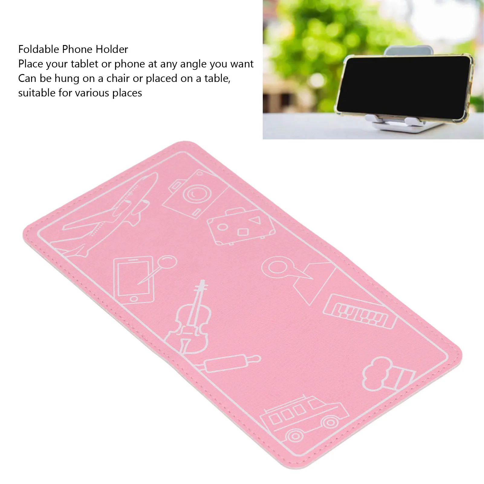 Airplane Phone Holder Flexible Foldable Portable Tablet and Cell Phone Stand for Travel Flexible Phone Holder Travel Phone Stand