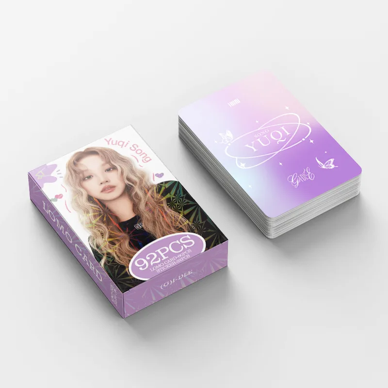 92pcs/set Kpop GIDLE Song Yuqi Exquisite Photo Small Card Album Stickers LOMO Card Greeting Card YUQI Gift Postcard Photo Card