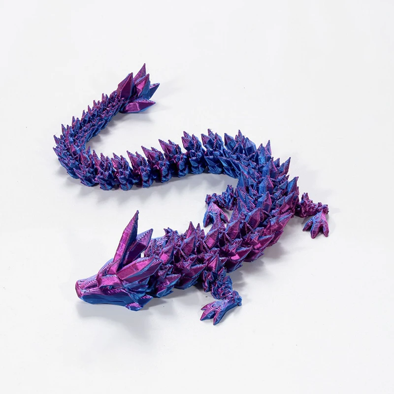 1pc 3D Printed Articulated Dragon Dragon Flexible Realistic Made Ornament Toy Model Home Office Decoration Decor Gifts