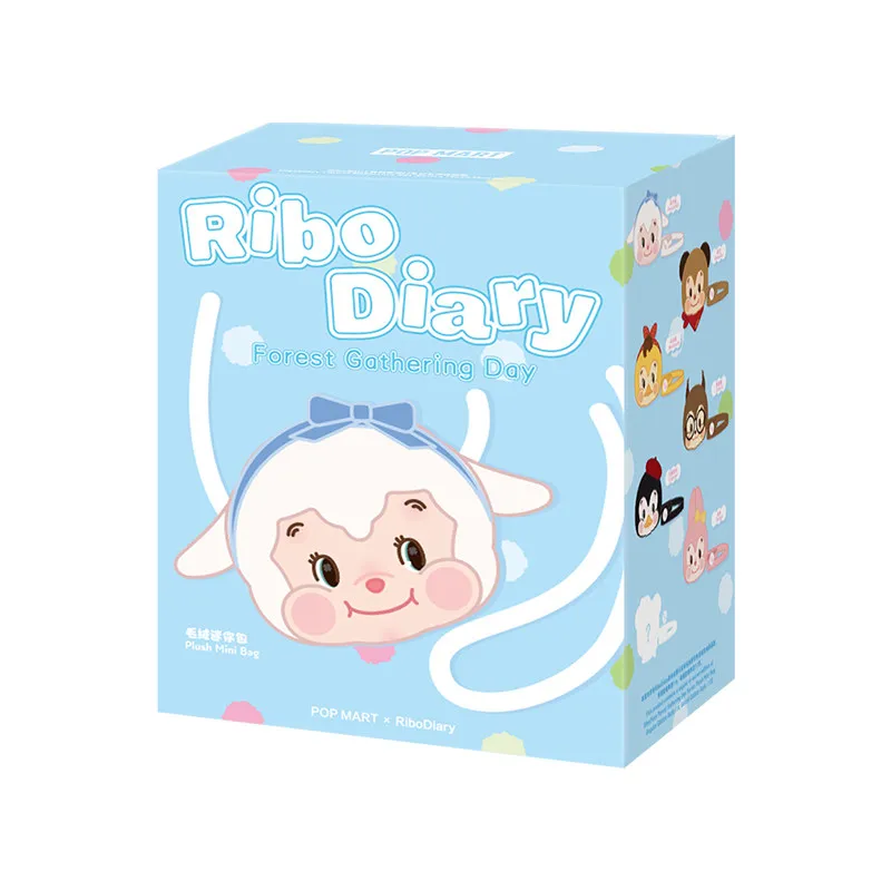 POP MART RiboDiary Forest Gathering Day Series Plush Mini Bag Mystery Box Genuine Blind Box Guess Toys Bag Ornament Figurines