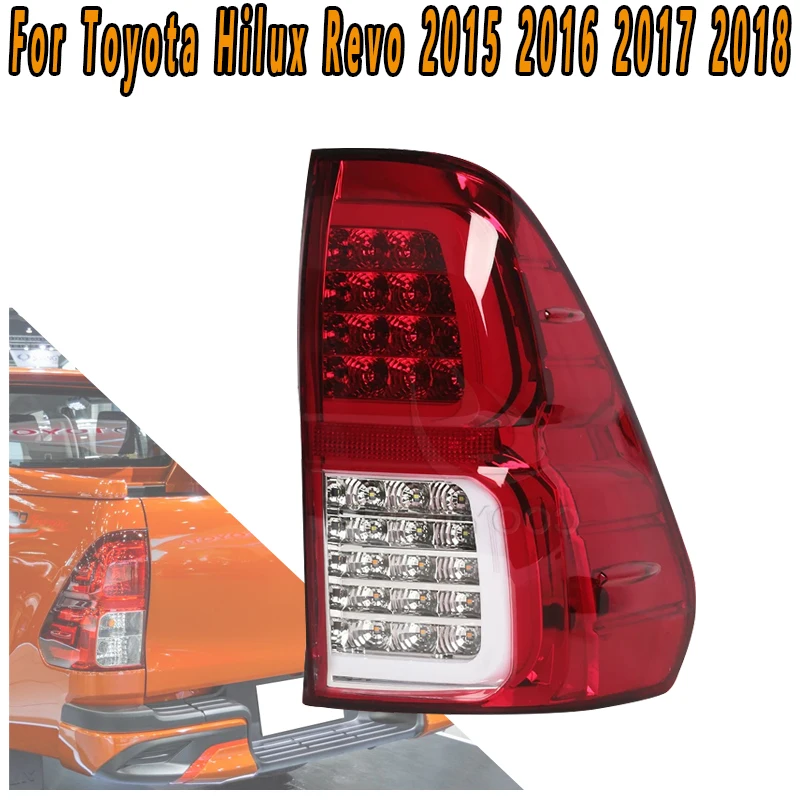

Для Toyota Hilux Revo 2015 2016-2018 автомобильный задний фонарь рулевые мигающие огни фонари заднего хода стоп-сигналы фары дальнего света в сборе