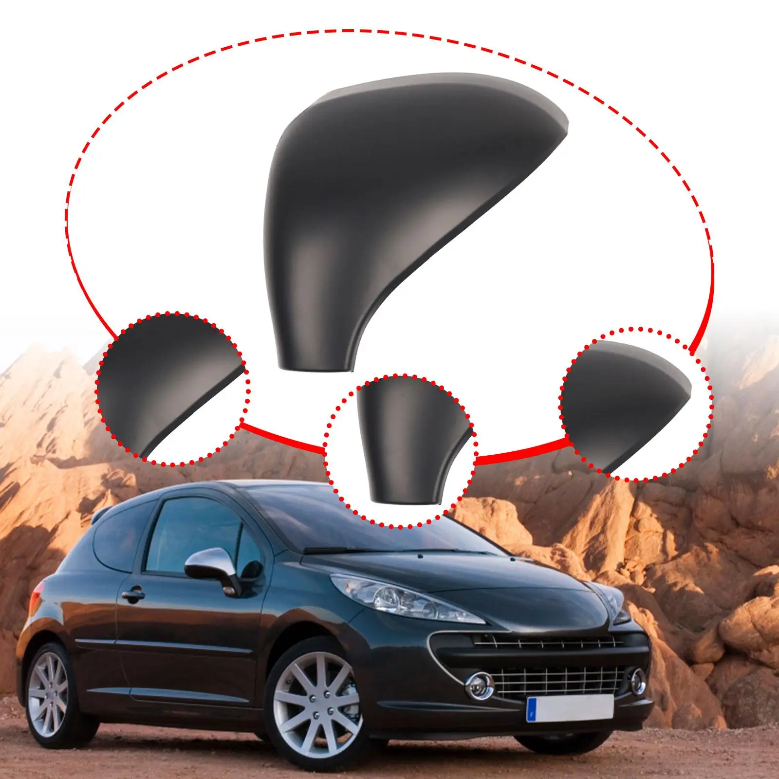 

Left Door Mirror Cover for Peugeot 207 2006-2015 Automotive Accessories