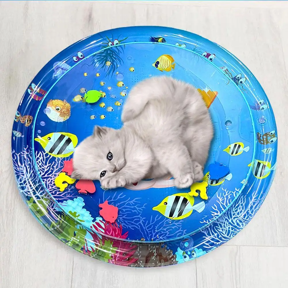 Tappetino di raffreddamento per animali domestici tappetino per giochi d'acqua in PVC letto gonfiabile per cani adatto per cani di piccola taglia gatti per tutte le stagioni