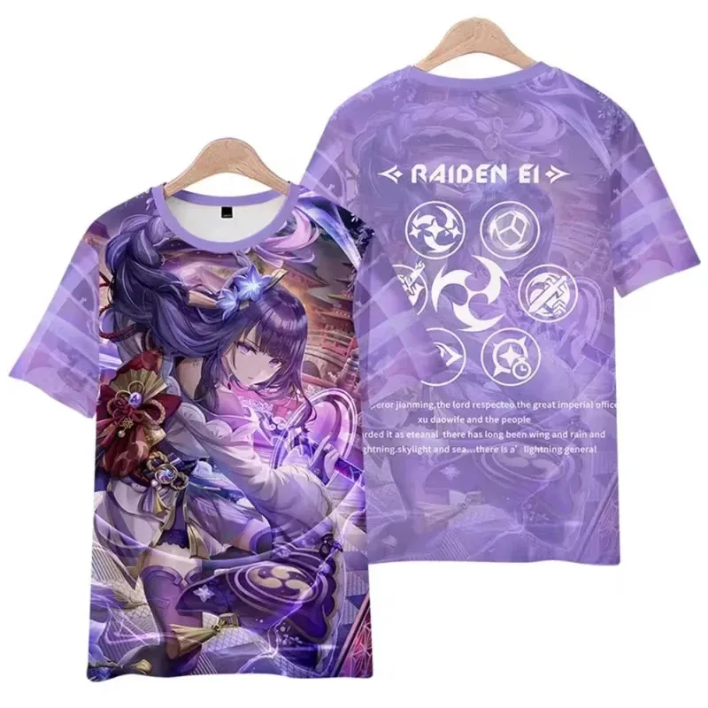 

Fashion anime game Genshin impact 3D printed men's T-shirt summer casual short sleeve oversized o-neck tees tops unisex clothing