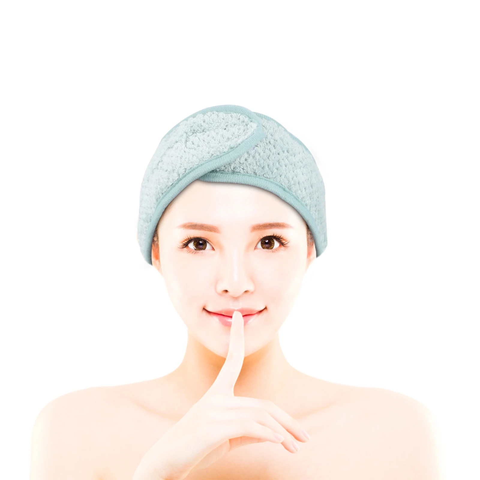 

2 Pcs Face Wash Hair Band Headband Cute Frosted Spa Facial Makeup Coral Fleece Women's