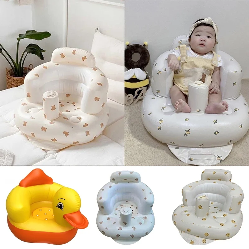 Opblaasbare babyzitje bank badkamer kruk babyrust fauteuil opvouwbare babyvoeding eetkamerstoel leren zitstoelen