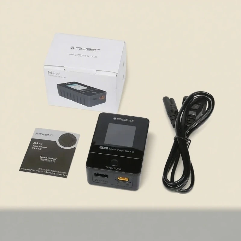 

2-4S Полный дисплей 100-240 В XT30 Выходной интерфейс IFlight M4 AC 30 Вт 2,5 А Умное зарядное устройство с балансировкой аккумулятора
