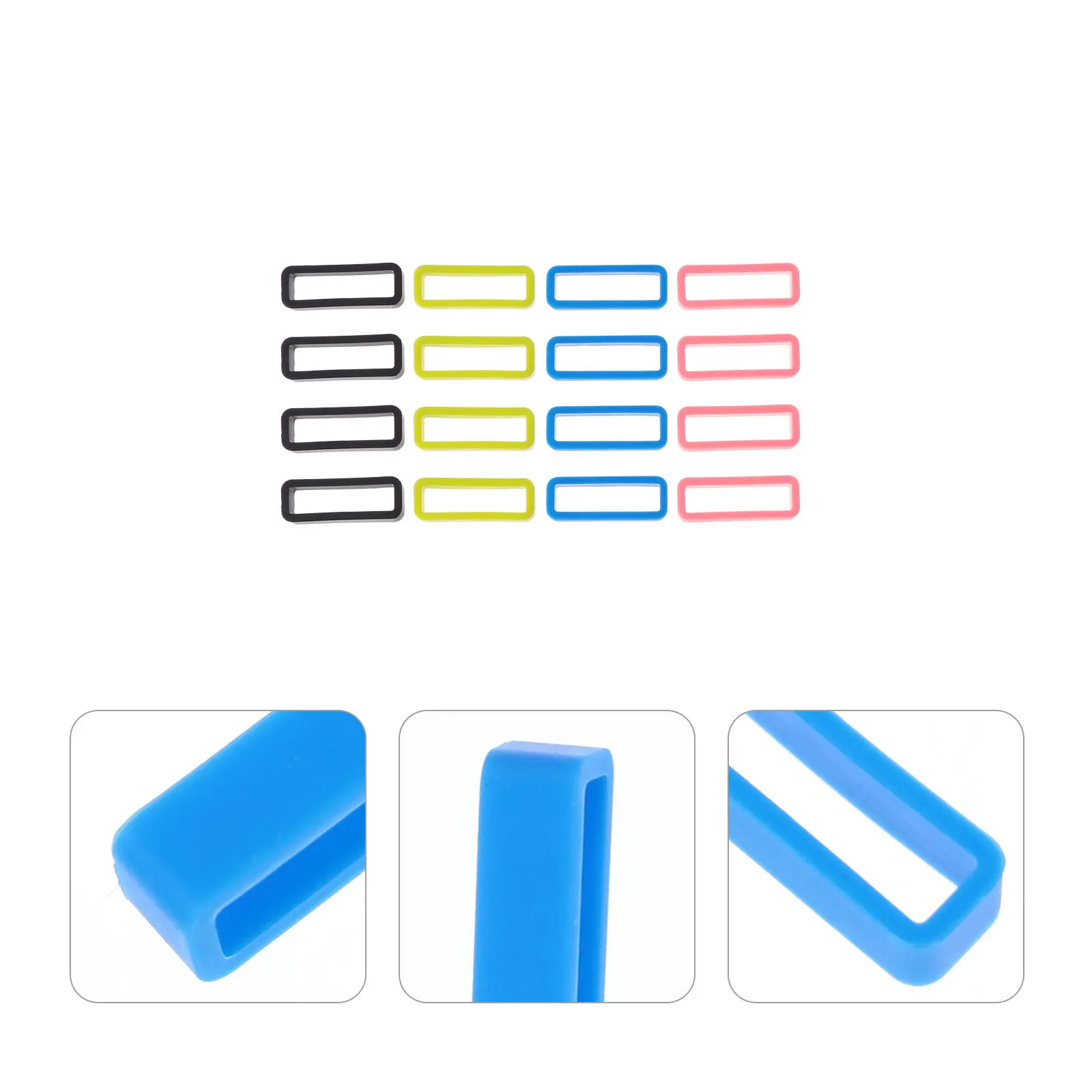 

Silicone Watch Band Retainers Replacement Strap Loops Fastener Secure Durable Band Keeper Accessory Watch Strap Fastener