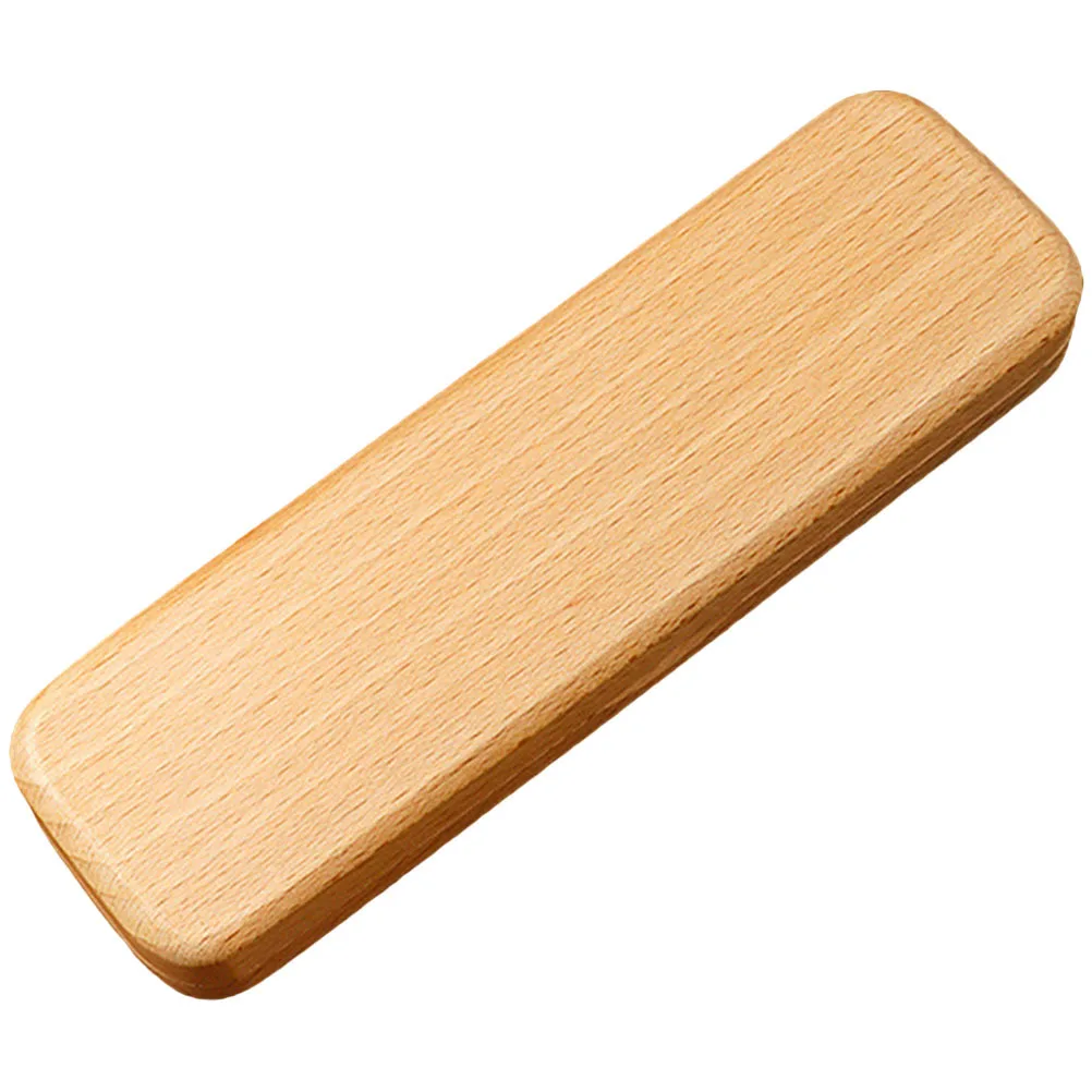 Single Wood Pen Holder Premium Wooden Pencil Box for Classroom Gift Empty Pen Organizer Storage Case Display Box for Birthday