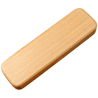 Single Wood Pen Holder Premium Wooden Pencil Box for Classroom Gift Empty Pen Organizer Storage Case Display Box for Birthday