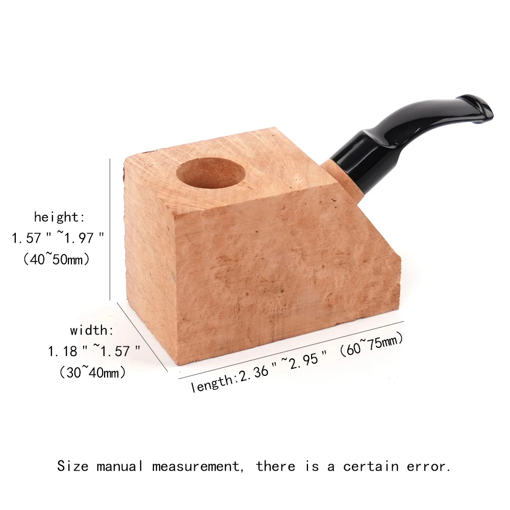 MUXIANG Tubo Specializzato Pipa di Radica di Blocco di Legno con Sella Acrilico Ugello Artigianato FAI DA TE per Tubo di Fare Uomini Compagno Cina