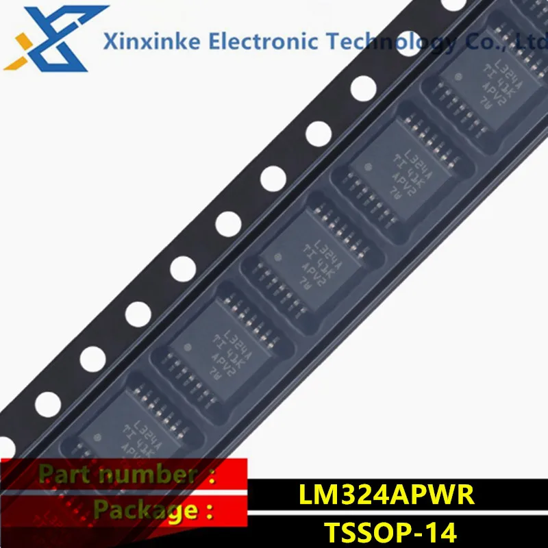 10PCS LM324APWR TSSOP-14 LM324A Operational Amplifiers Op Amps Quad GP Op Amp Rail-to-Rail Amplifier ICs Brand New Original