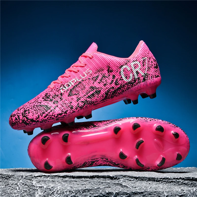 

Новые мужские футбольные бутсы для спорта на открытом воздухе для мальчиков, футбольные бутсы для взрослых, нескользящие, с длинными шипами, тренировочные бутсы, дышащие, удобные