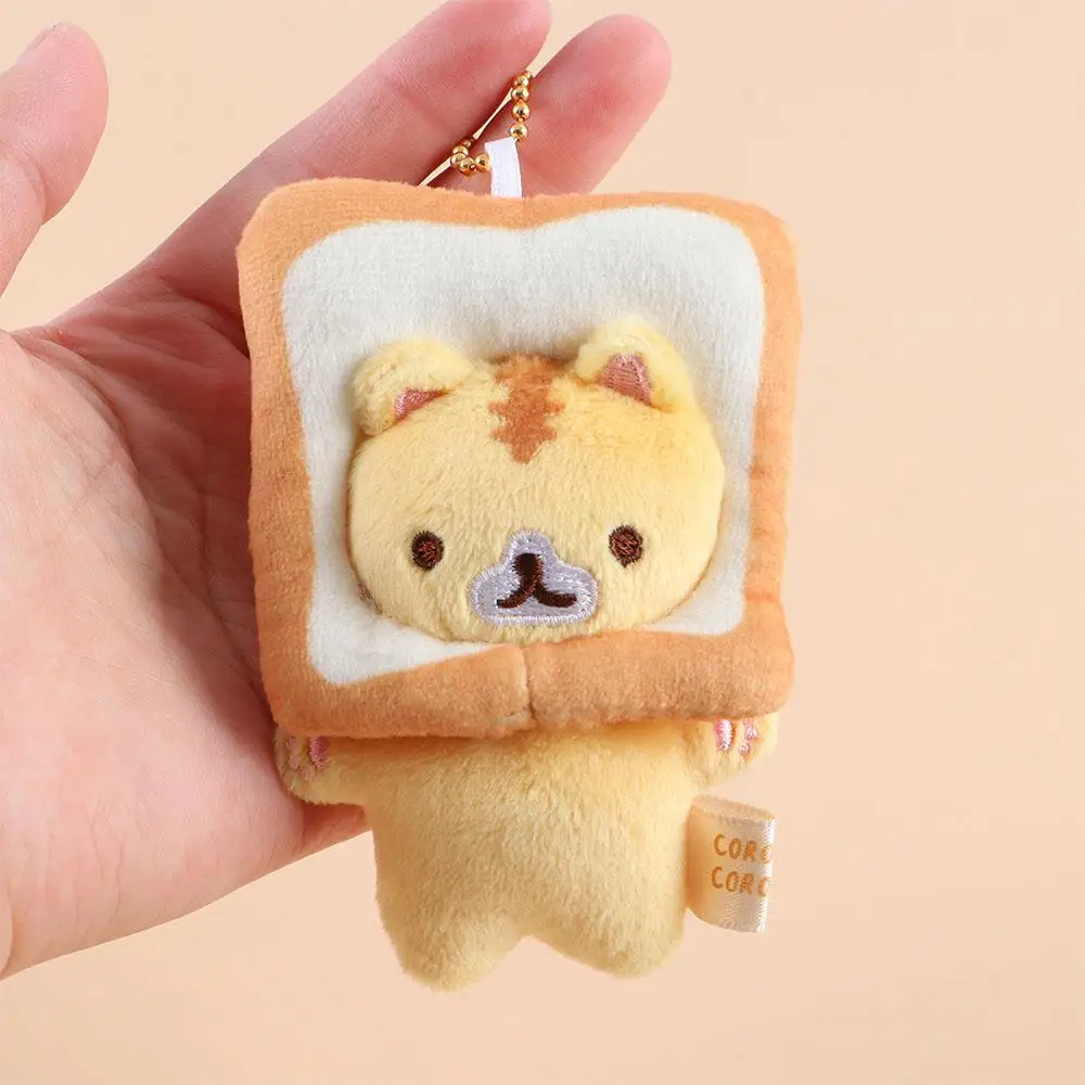 Bolsa japonesa, adornos colgantes, bolsa de dibujos animados, decoración de Anime, juguetes de peluche suaves, tostada de gato, muñeco de peluche, pan, gato colgante, peluche de gato