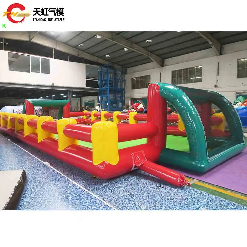 ملعب كرة قدم تجاري قابل للنفخ مع أرضية قابلة للنفخ لعبة كرة القدم الرياضية للأطفال والكبار