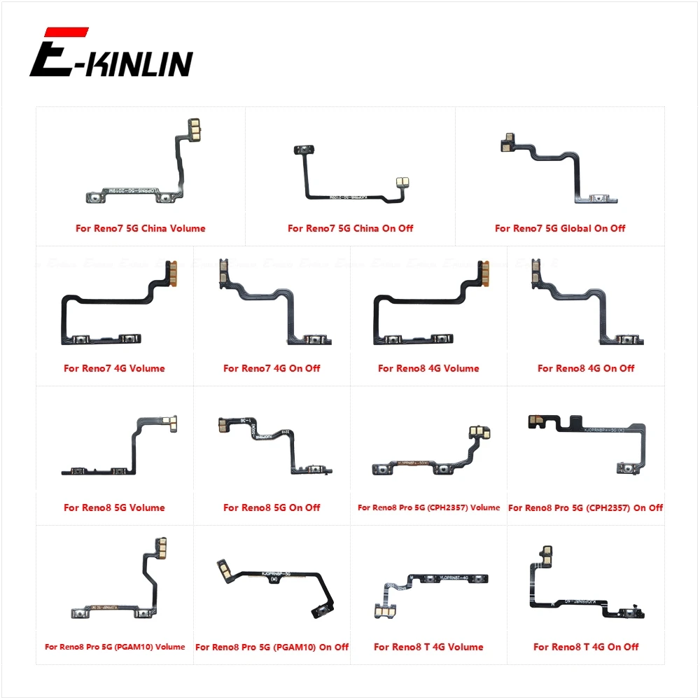 Przycisk Głośności Włącznik Wyłącznik Taśma Flex do OPPO Reno 7 8 Reno7 Reno8 Pro T 5G 4G Części Zamienne