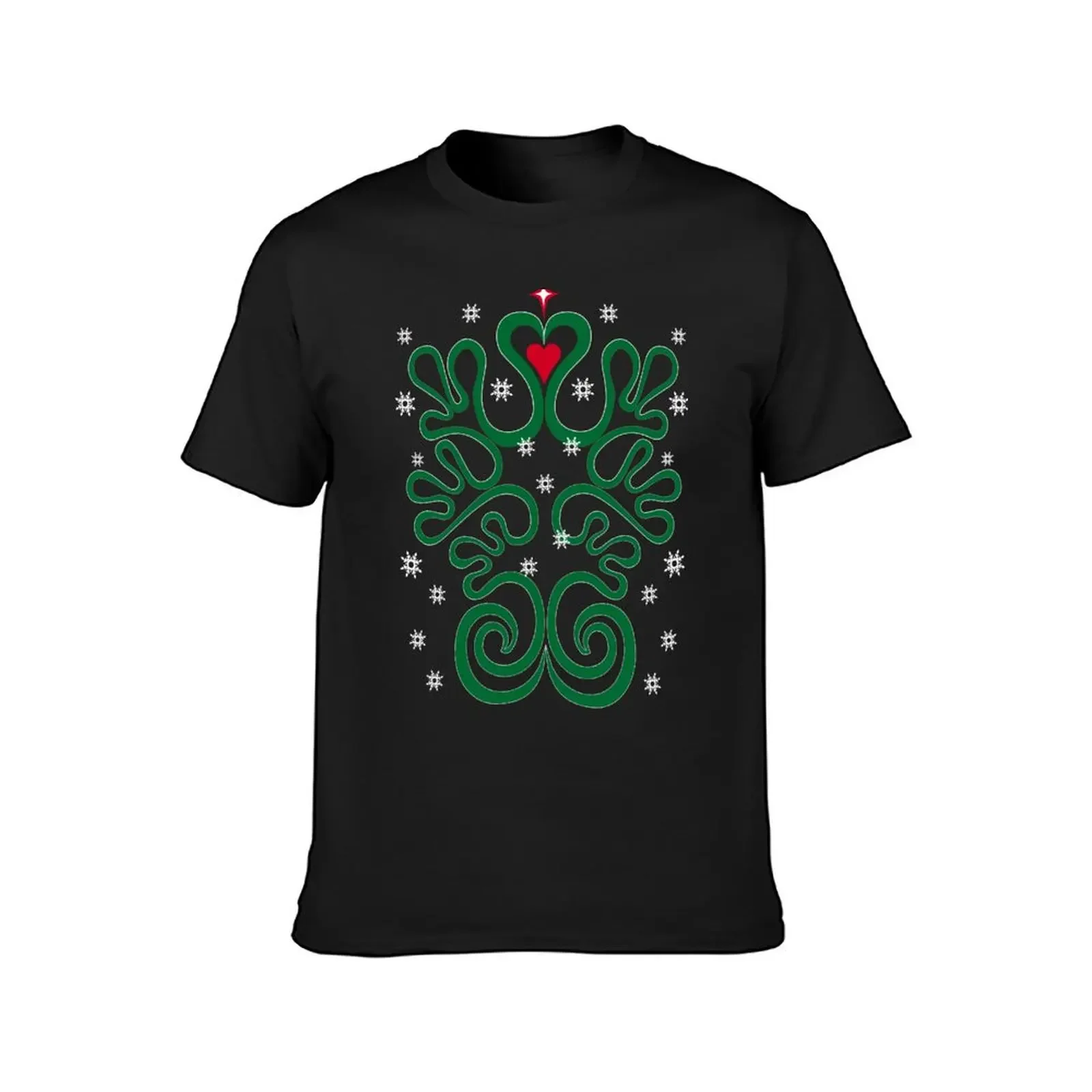 Christmas Tree and Snowflakes T-Shirt hippie clothes cute clothes Men's t shirts