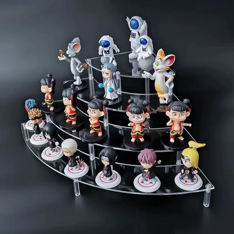 Clear Acrylic Display Stand For Anime Figures Cupcake Shelf Organizer Desserts Holder Jewels Display Risers Stand Perfume Stand