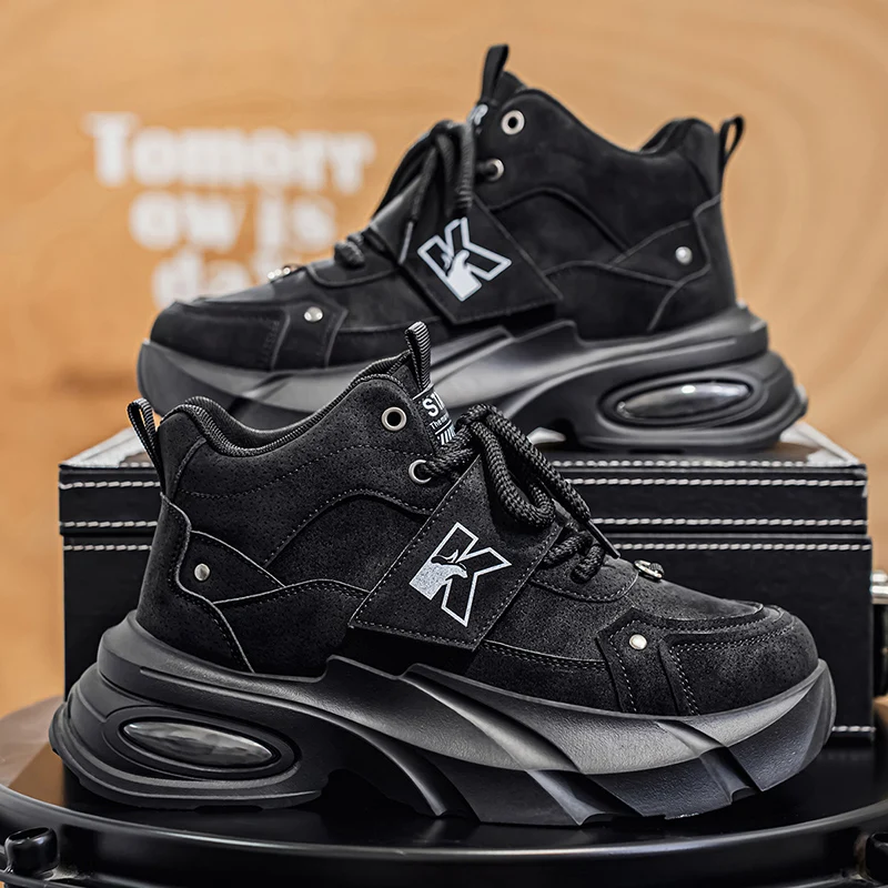 

High Quality Men Walking Shoes Women's Platform Shoes Designer Thick Sole Breathable Casual Men Sneakers High-top Dad Shoes