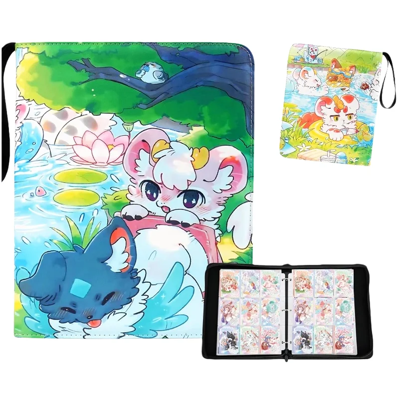 

400/900 шт., аниме-мультяшный зверь с большой емкостью, роскошная детская книга для хранения карточек Tianlu с девятью сетками