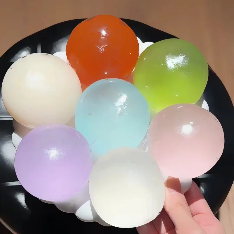 1/3pcs Cute Translucent Coconut Oil Squeeze Ball Appearance Plasticity Slow Rebound Stress Relief Fidget For Kids & Adult 6*6CM