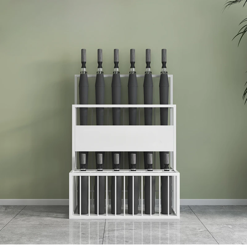 Luxury Umbrella Storage Rack in Hotel Lobby Commercial Bucket Sales Building Minimalist