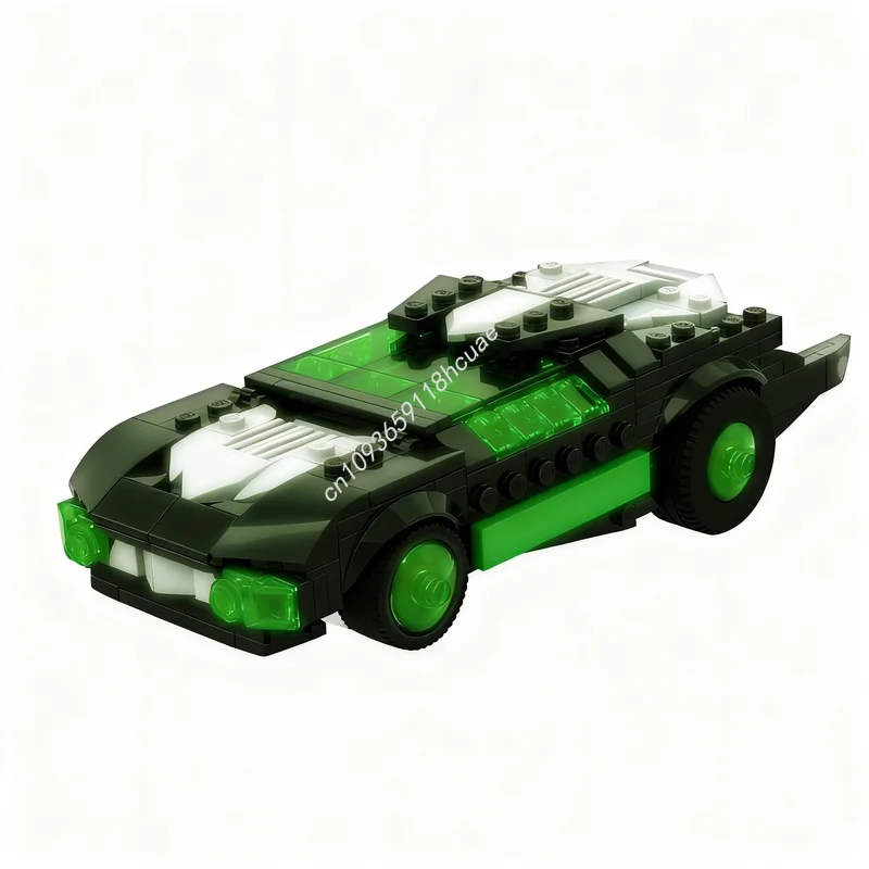 267 Piezas MOC RD Hot Wheels Acceleracers City Champions, Juguetes de Construcción de Modelos, Regalos para Festivales, Bloques de Arquitectura Educativa