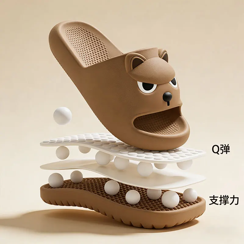 Soft Sole Cute Dog EVA Home Slippers for Women Summer 2026 Non Slip Platform Couple Slippers Outdoor Beach Shoes Slides Woman 45 image 3