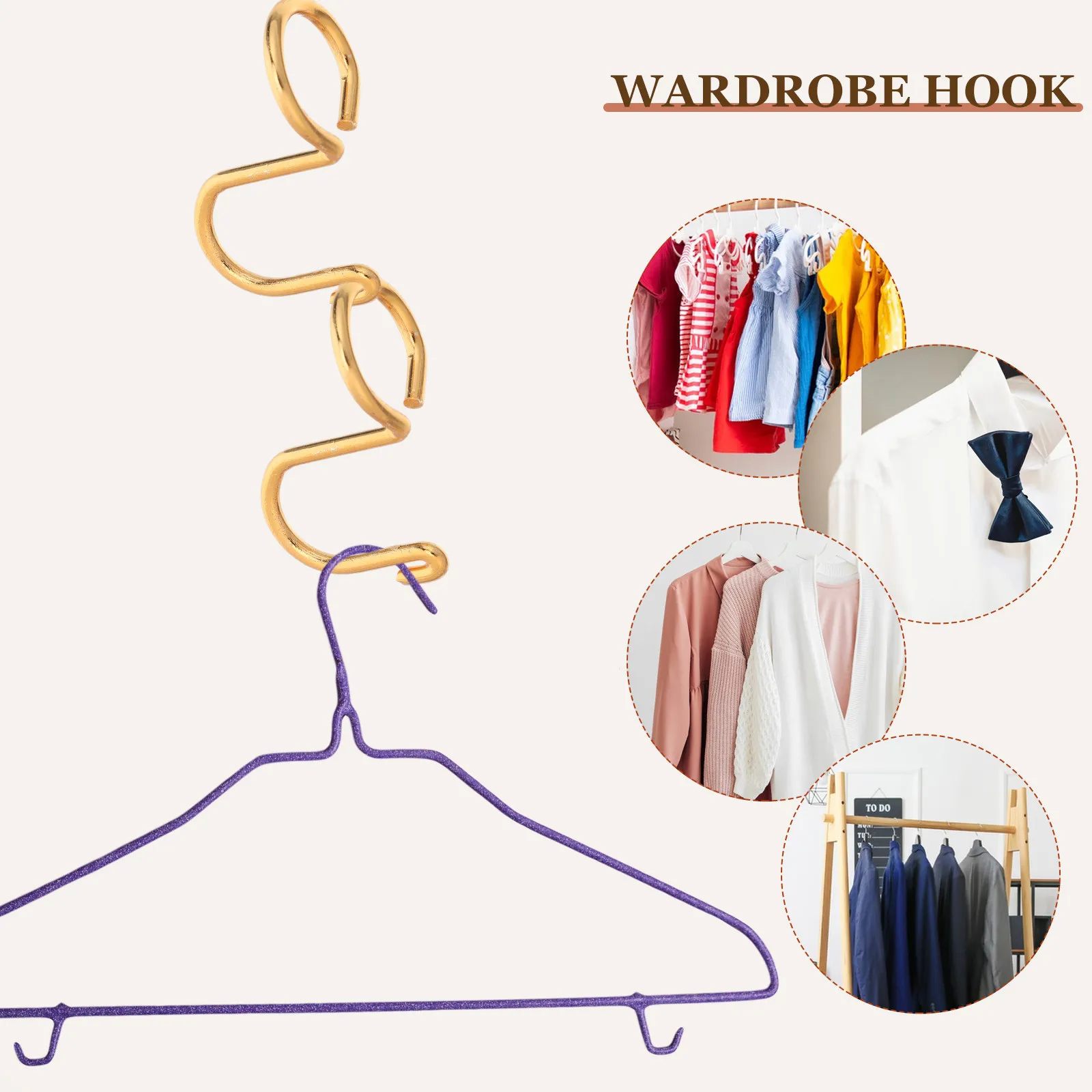 10Pcs Wardrobe Connector Hooks Clothes Hanger Clips Space Saving Hanging Extender Hooks Closet Organizer Cascading Hook view 4