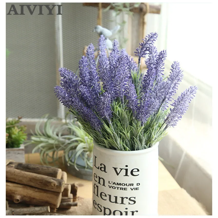 Artificial Lavender for Home Hotel Office Party Garden Craft Art Decoration Green Thumb Artificial Flower