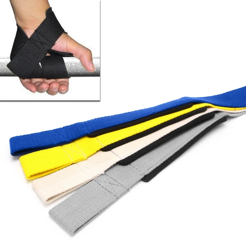 1 Piece Wrist Support Gym Weightlifting Training Weight Lifting Gloves Bar Grip Barbell Straps Wraps Hand for Protection