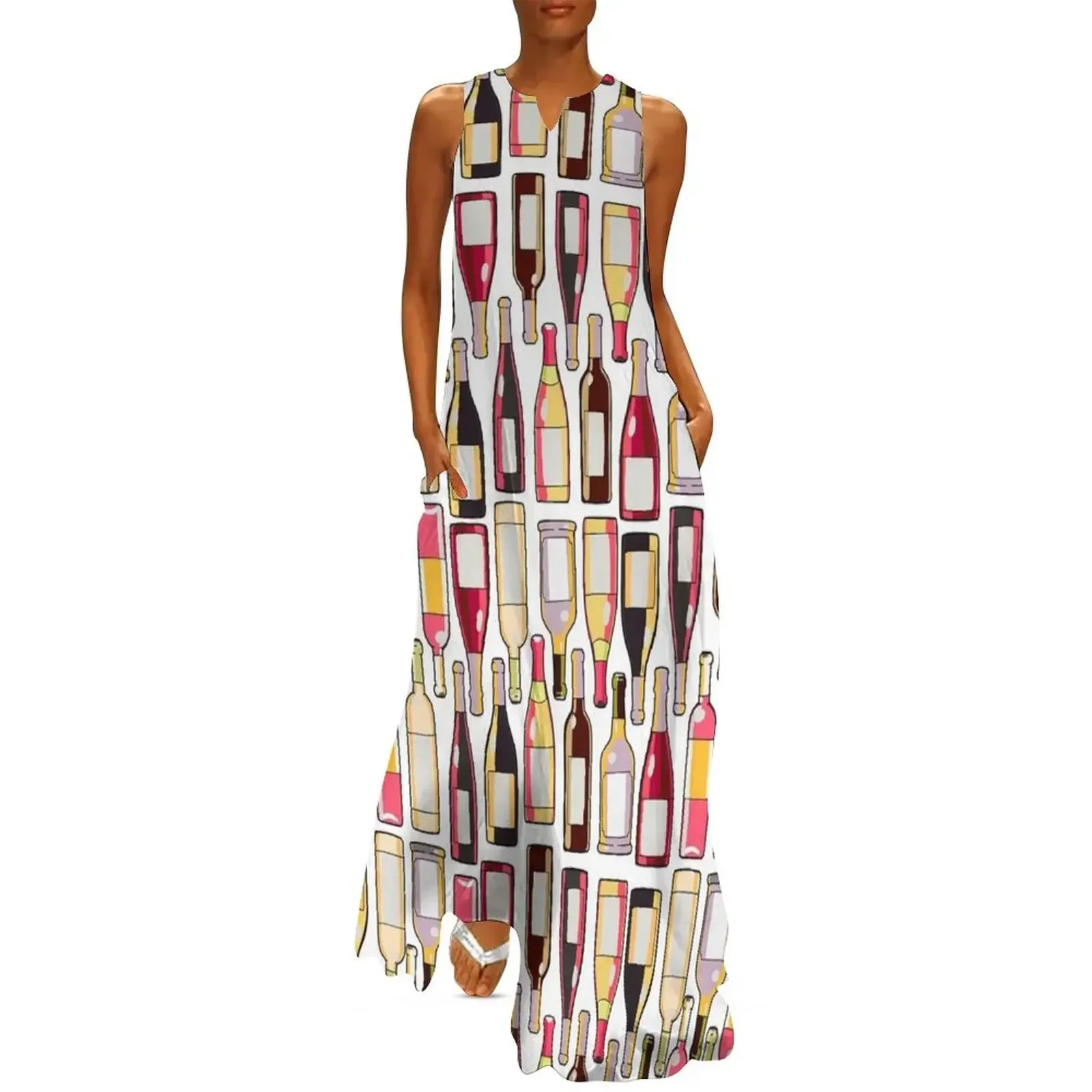 

wine bottles seamless pattern repeated background with wine glass bottles Long Dress Dance dresses Dress