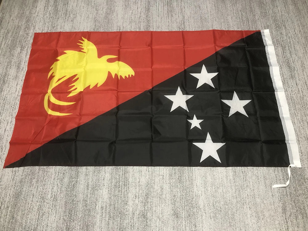 Papua New Guinea flag 90*150cm high quality double penetration polyester Hanging Papua New Guinea flag for Home Decoration