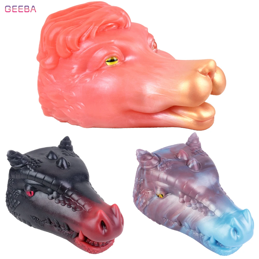 GEEBA Fantasy Stroker And Masturbation Sleeves Sex Toys For Men Lifelike Silicone Male Masturbator Pocket Pussy Fox Head Onahole