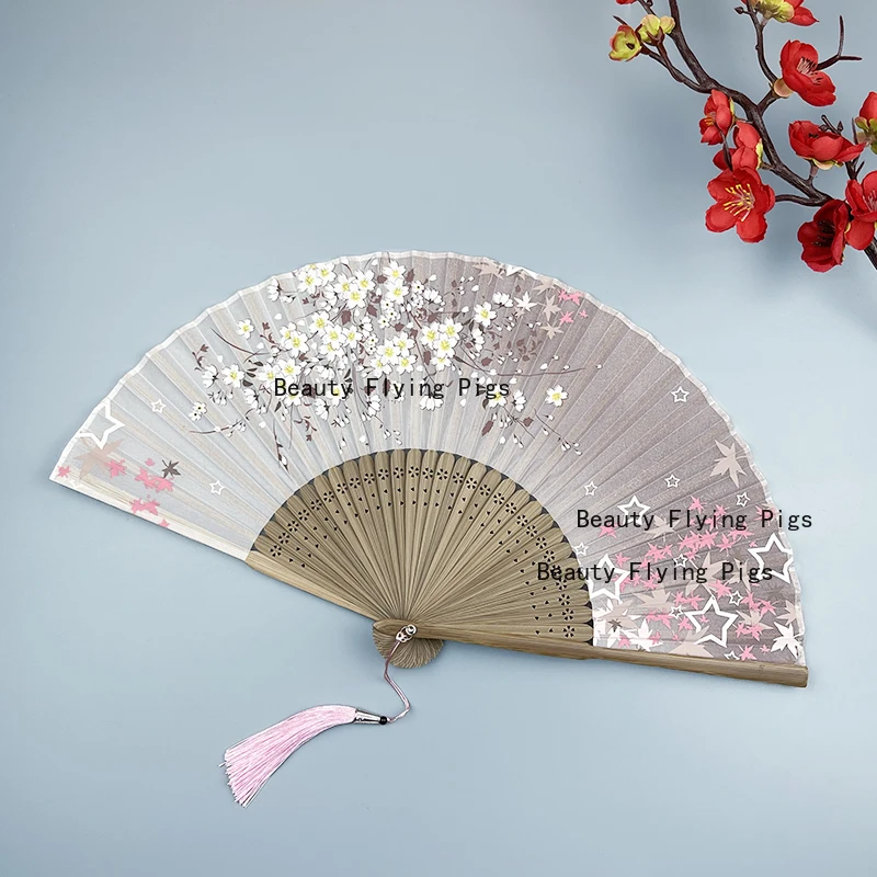 1pc Chinese Folding Fan Handicrafts Pre-sale of Customized Version Dance Folding Fans Home Decoration Stage Performance Props