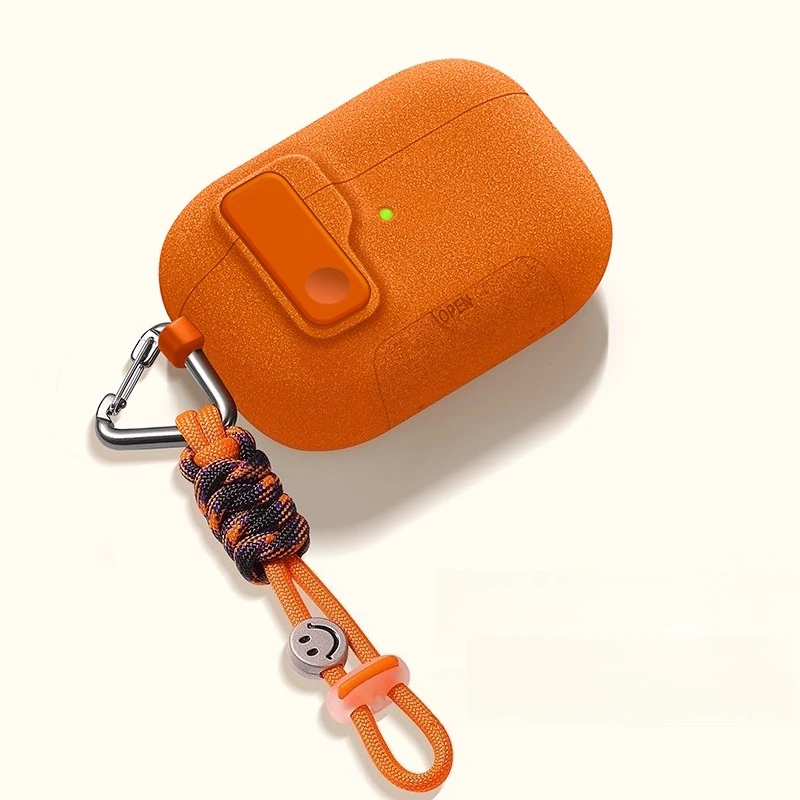 

For AirPods Pro2 for AirPods 4th Generation Case Anti Fall and Shockproof Magnetic Auto Lock TPU with Hook for AirPods Pro3