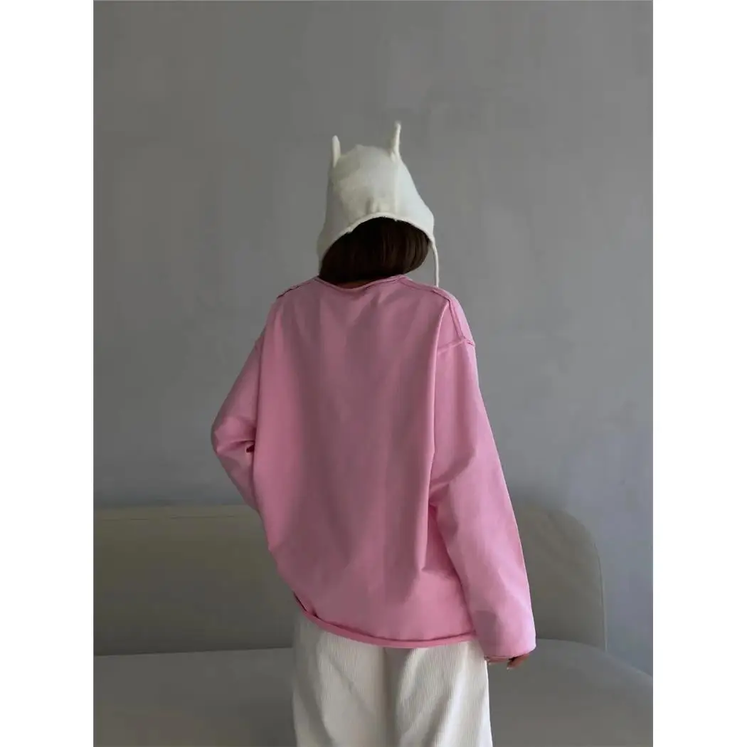 New 2026 Pure Long Swept T-Shirt Knitted Loop Fabric Top Breathable Comfortable Cotton Yoga Dance Sportswear for Women